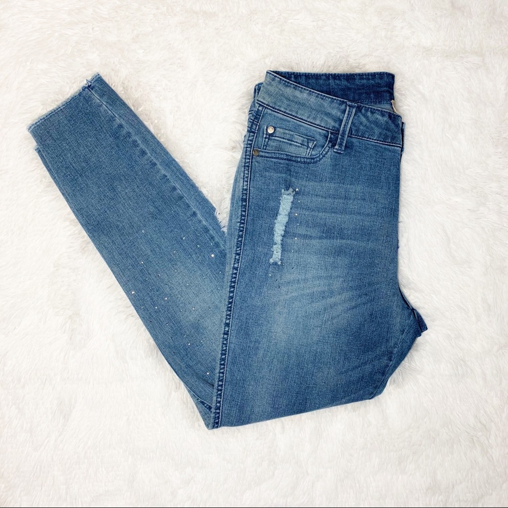 Philosophy Embellished Raw Hem Crops Size 10P